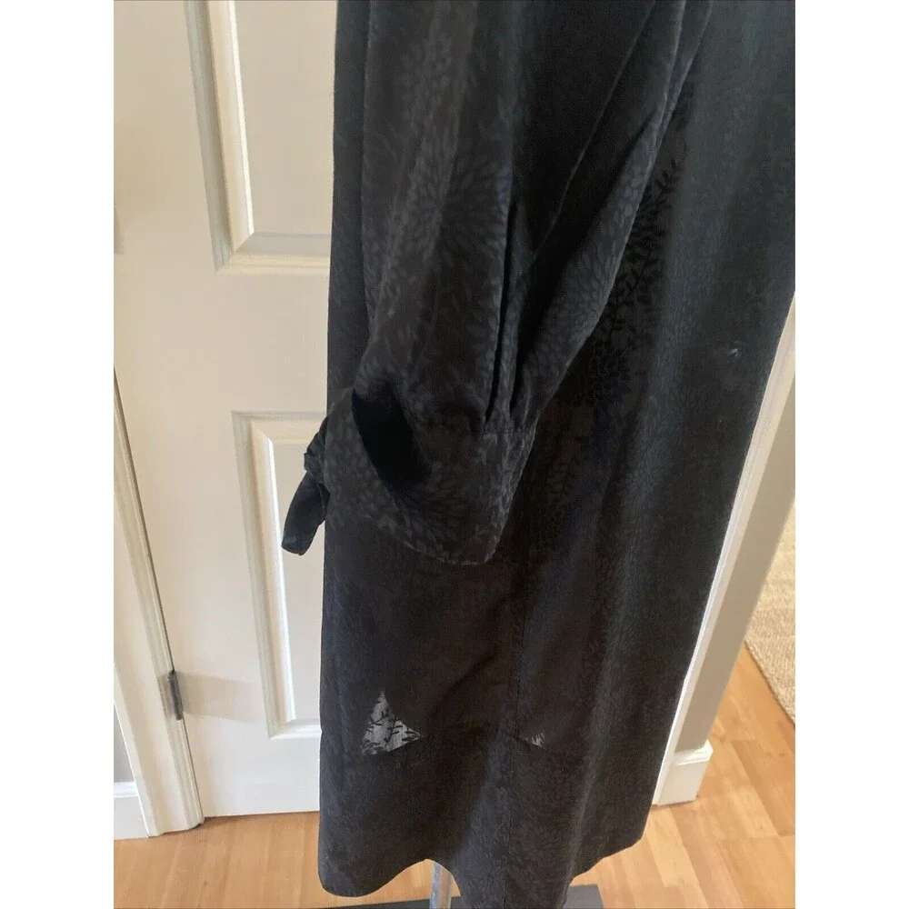 Noa Noa Black Blue Cotton Blend Tunic Short Sleeve Top Dress -Size XL‎
